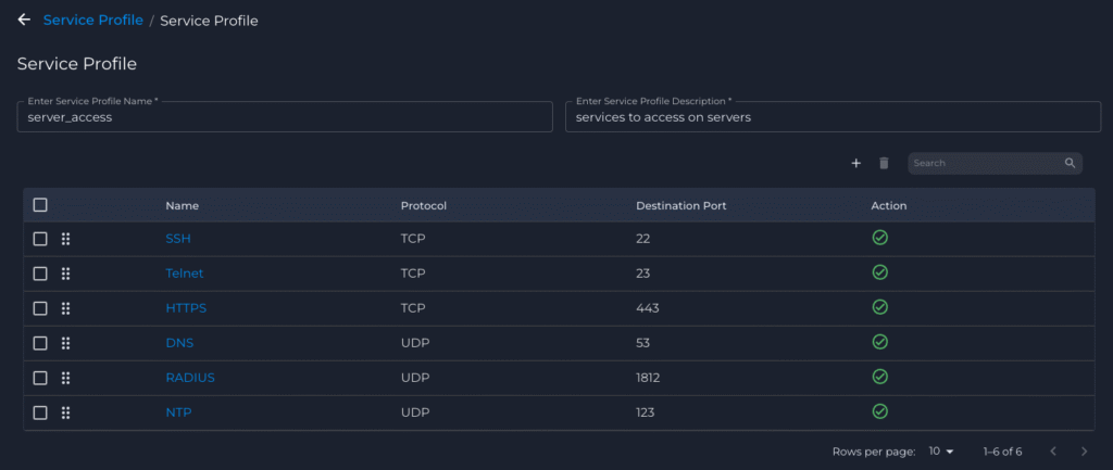 Nile Trust Service - Creating a Service Profile - multiple services